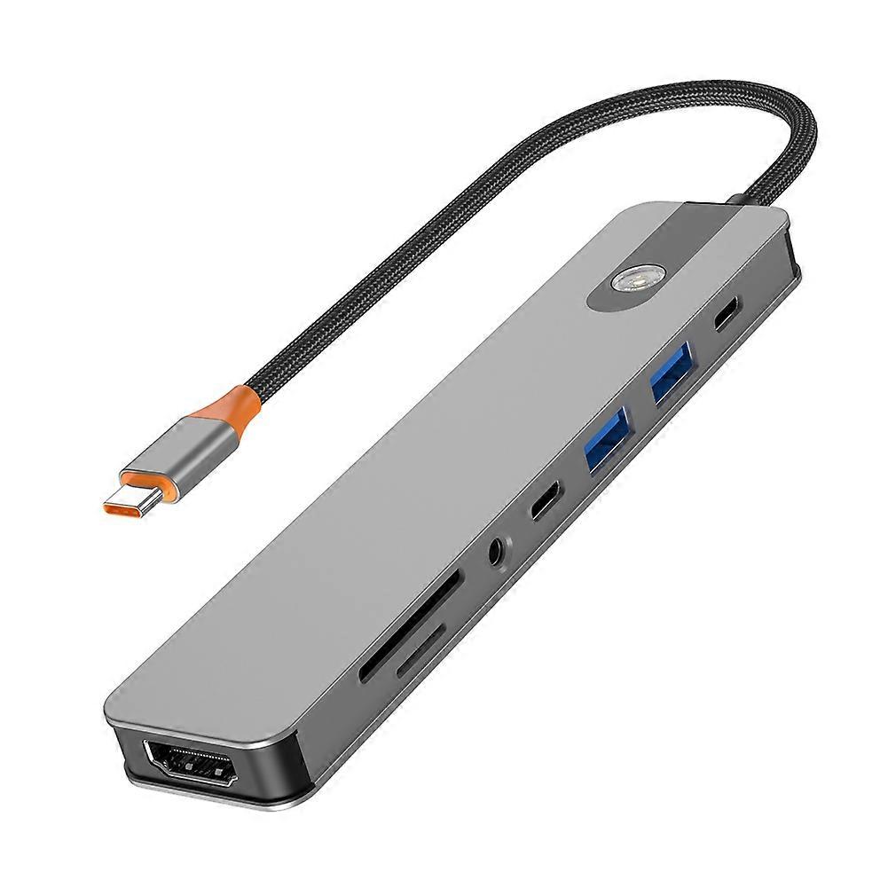Usb-c-hub, Usb-c-zu-hdmi-adapter, Usb 3.0-dockingstation, Pd-schnellladefunktion, Sd/tf-kartenleser Für Laptop, Macbook Und Ipad.