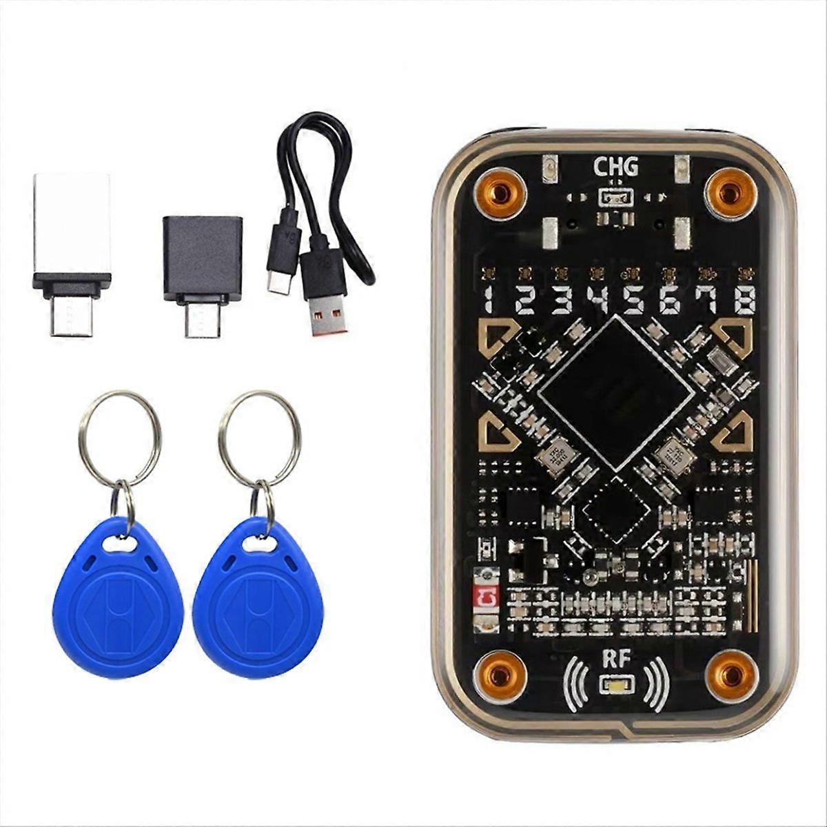 Chameleon Ultra Kontaktloser Smartcard-emulator, Rfid-chip-lesegerät + 2 Nfc-kompatible T5577-schlüsselanhänger (lesen/schreiben)