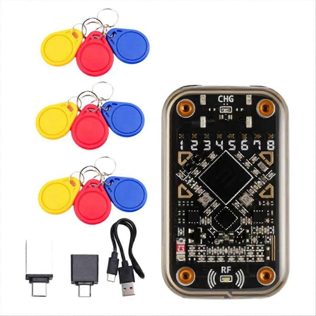 Chameleon Ultra Rfid-chip-lesegerät + 9xuid Kontaktloser Smartcard-emulator Für Schlüsselanhänger, 125 Khz/13,56 Mhz Badge-dekodierung