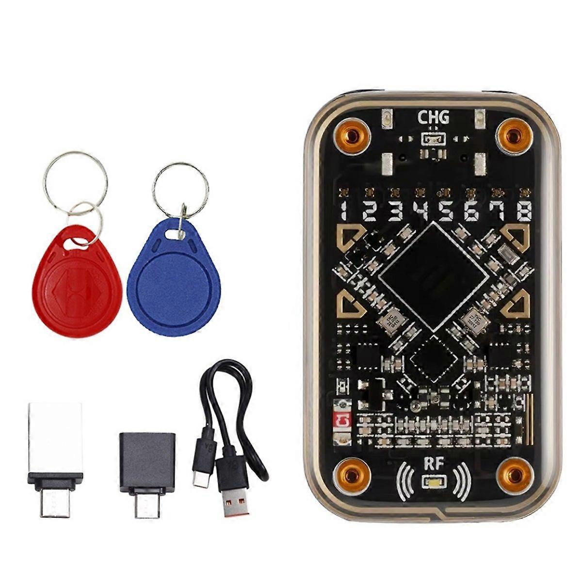 Chameleon Ultra Kontaktloser Smartcard-emulator, Rfid-chip-lesegerät + Schlüsselanhänger Uid/8268, 125 Khz 13,56 Mhz Badge-dekodierung
