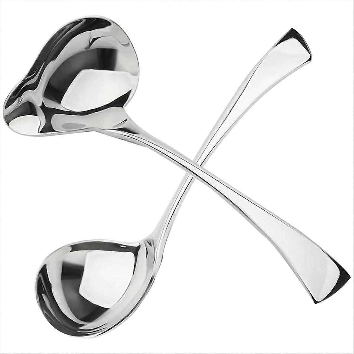 Set Aus 2 Kleinen Saucenkellen, Saucenkellen Mit Ausgießer