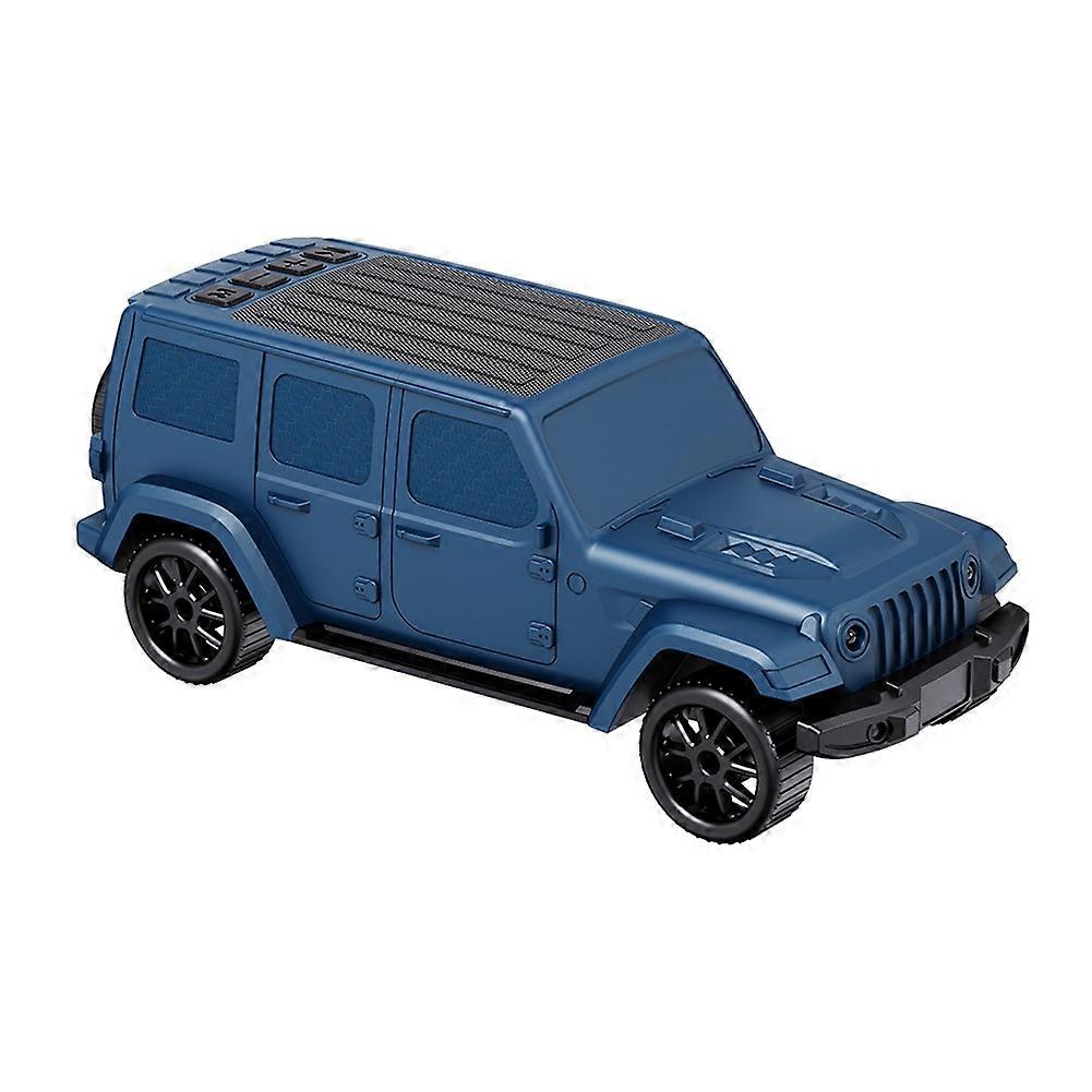 Autoförmiger, Kabelloser Bluetooth-lautsprecher Mit Blinklichtern, Tf-kartenwiedergabe Und Fm-radio, Tischdekoration, Geschenk Für Jungen, Blau