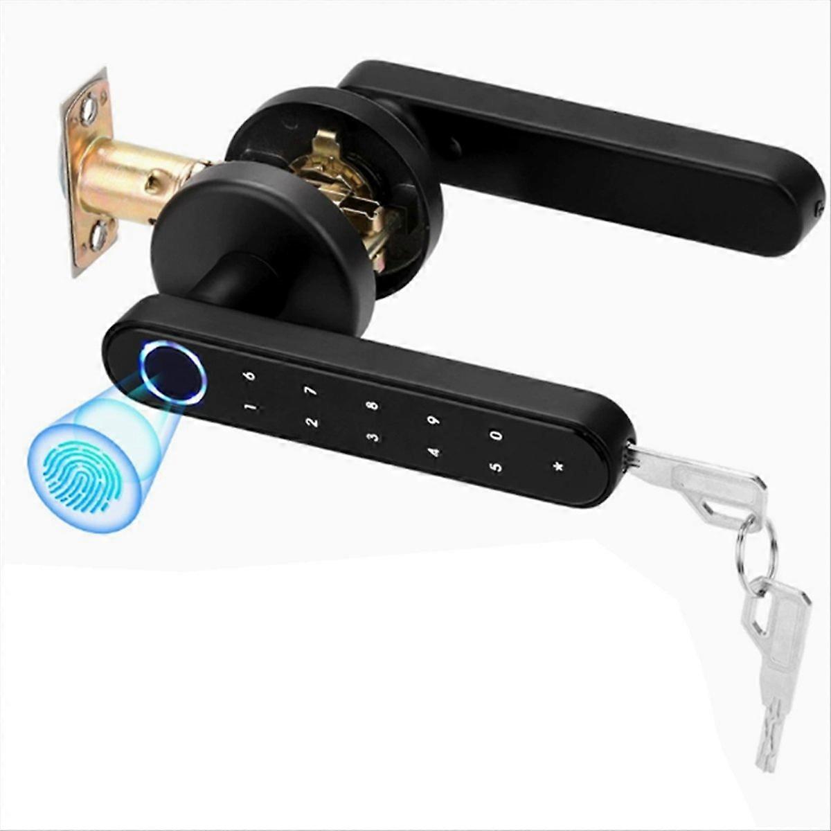 Tuya Smart Life App Rfid-karten-smart-schloss Für Innentüren Aus Holz Oder Metall, Mit Passwort Und Fingerabdruck.