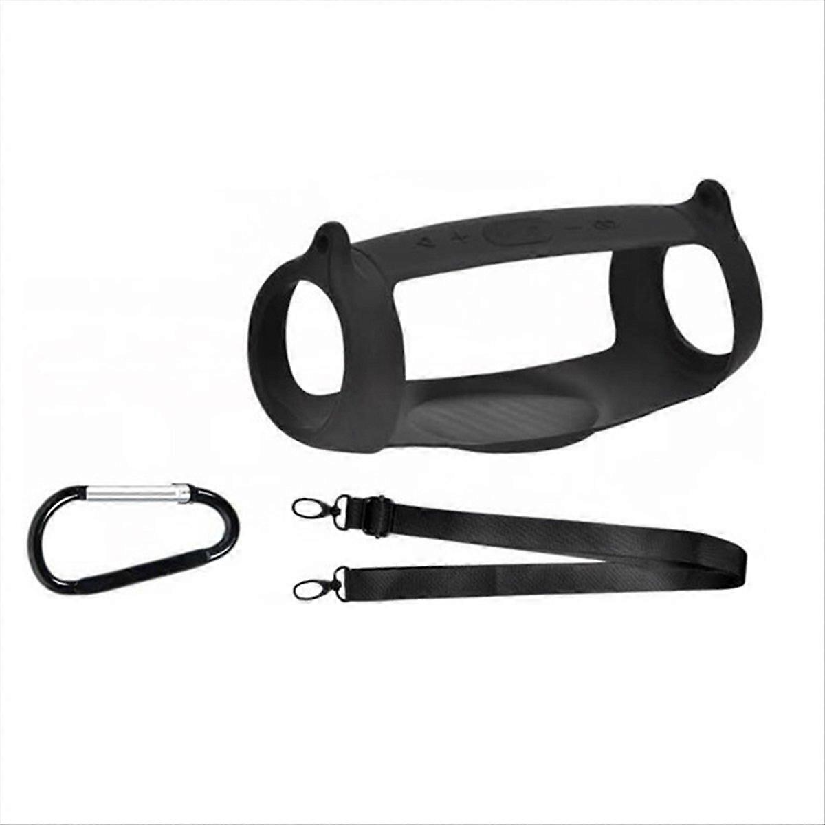 Schutzhülle Für Den Charge 5 Bluetooth-lautsprecher, Ideal Für Reisen, Mit Schultergurt Und Karabiner (schwarz).