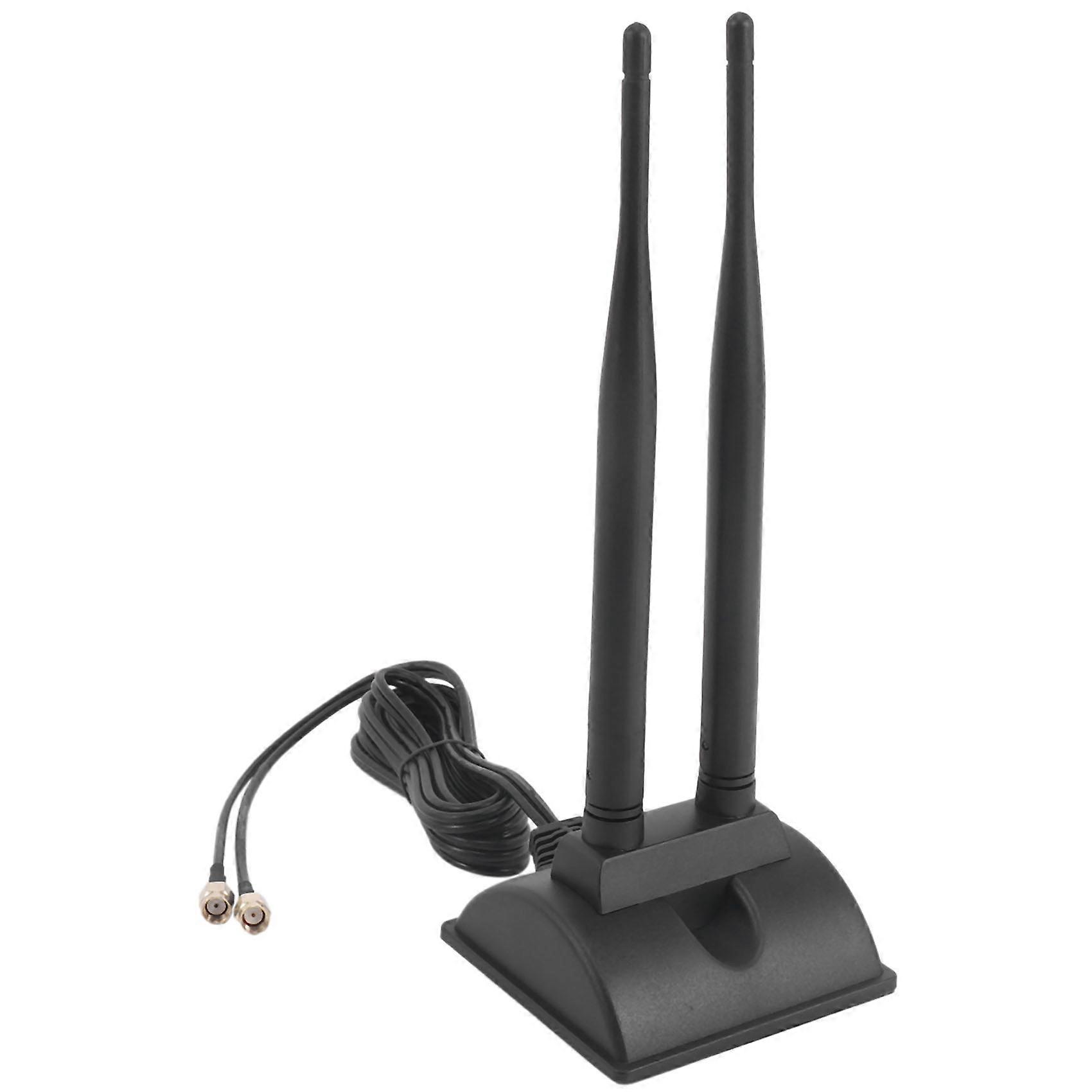 Dualband-sma-wlan-antenne (2,4 Ghz/5 Ghz) Mit 2 M Verlängerungskabel Und 6 Db Gewinn