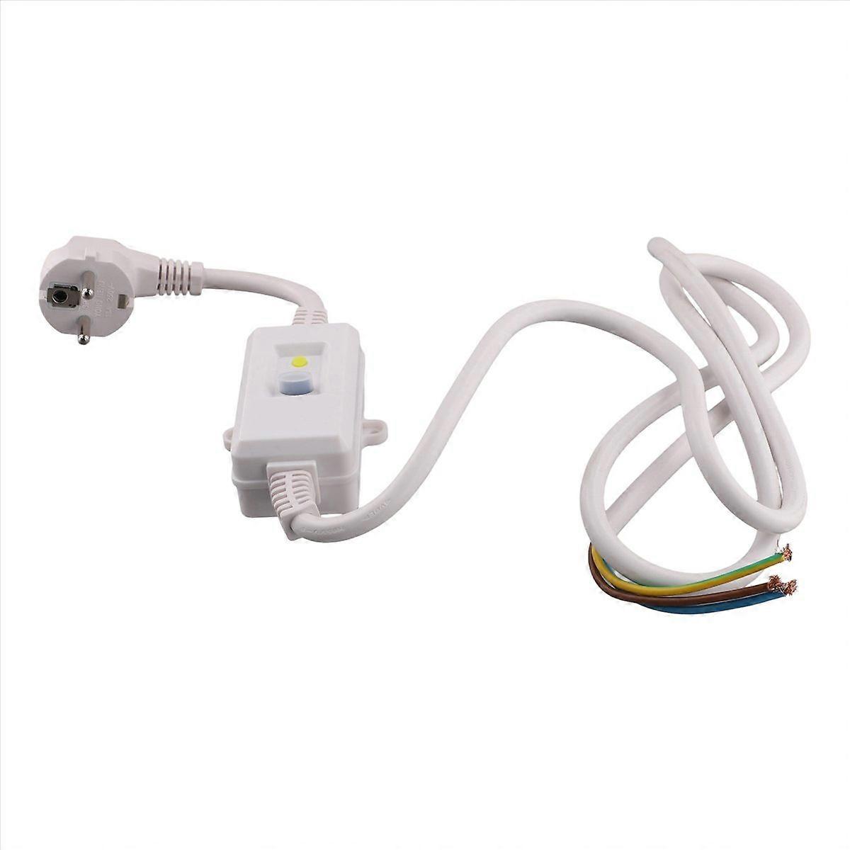 Fehlerstrom-schutzschalter-steckdose Mit Kabel, Weißer Eu-stecker