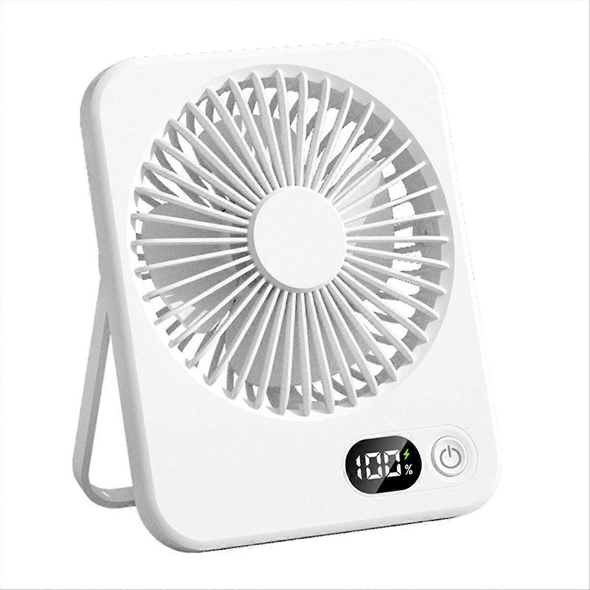 Wiederaufladbarer, Tragbarer Tischventilator, Lange Akkulaufzeit, Ultradünn