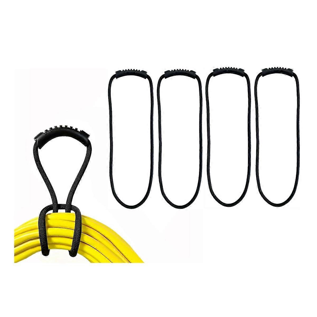 Set Aus 5 Robusten Aufbewahrungsgurten Mit Klettverschluss Und Griff Für Gartenschläuche Und Poolkabel.