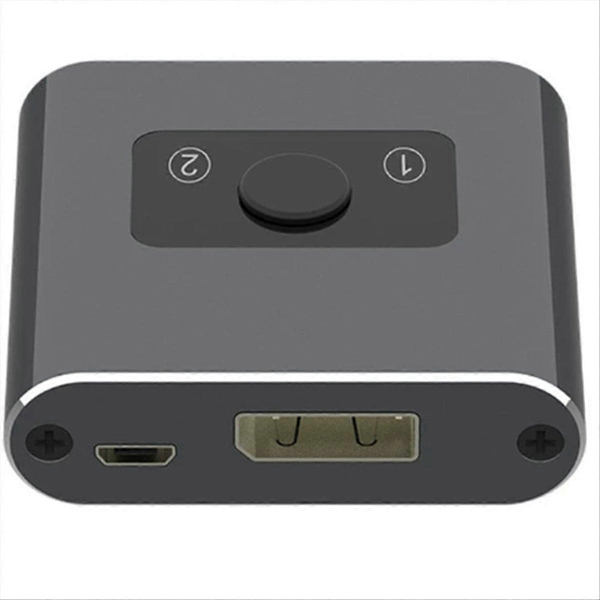 2-port Bidirektionaler 4k Ultra Hd-kompatibler Splitter/switch, 1 Eingang, 2 Ausgänge, 2 Eingänge, 1 Ausgang
