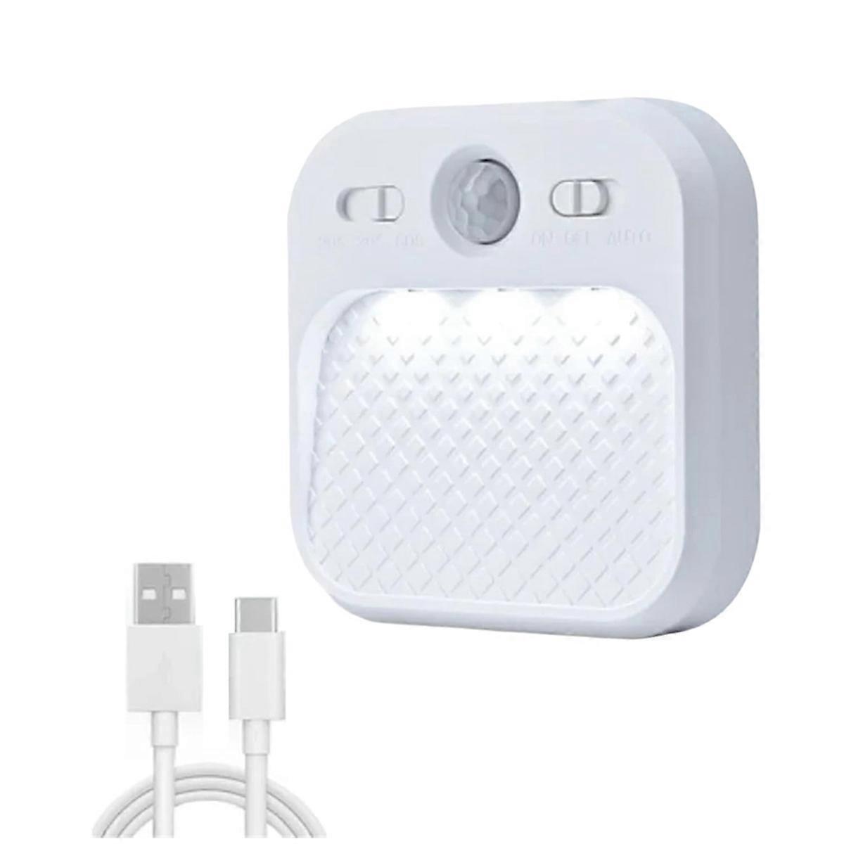 Led-nachtlicht Mit Bewegungssensor, Intelligentes, Bewegungsaktiviertes Nachtlicht, Usb-aufladbar, Magnetische Wandleuchte, 3 Farbmodi
