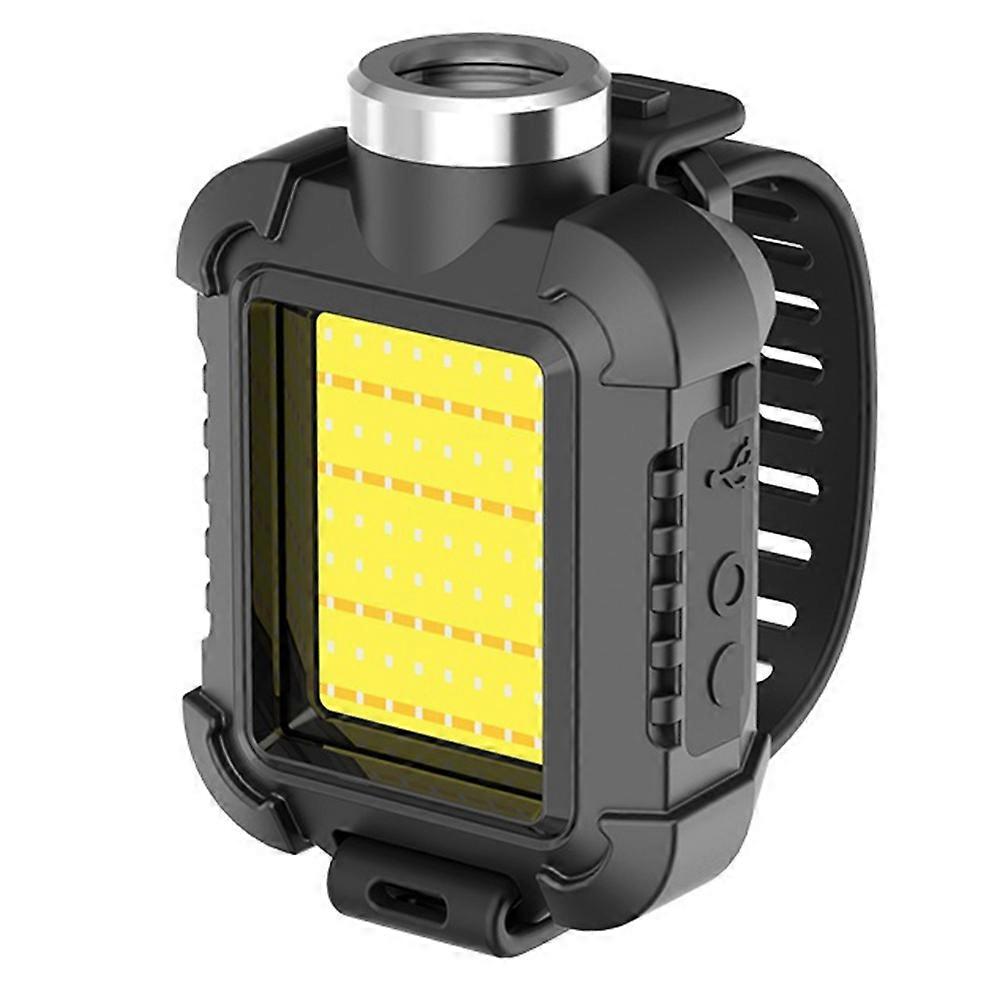 Wiederaufladbare Led-armbandleuchte Für Outdoor-aktivitäten, Wasserdicht (ipx5), 3 Leuchtmodi Und Sos-funktion. Ideal Für Camping Und Radfahren. Farbe: Schwarz.