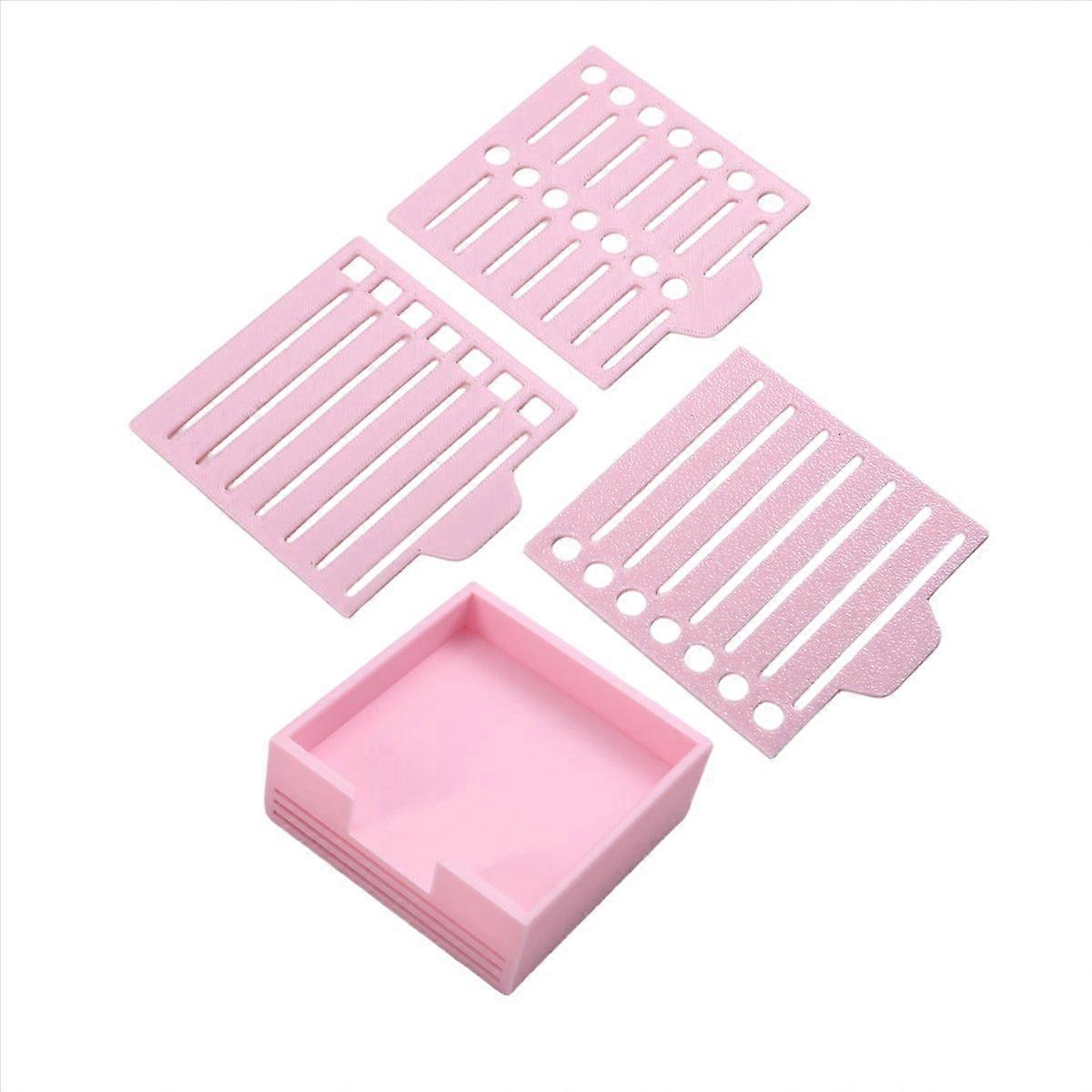 Selbstklebende Schablonen, Kompatibel Mit Post-it® Haftnotizen, 3x3-notizblock Mit 2 Schablonen, Pinkfarbener Notizblock-organizer