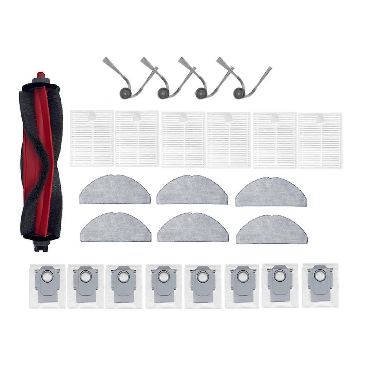 Set Mit 25 Zubehörteilen Für Den Tf/tf+ Saugroboter: Seitenwalzenbürste, Hepa-filter, Reinigungstuch Und Staubbeutel.