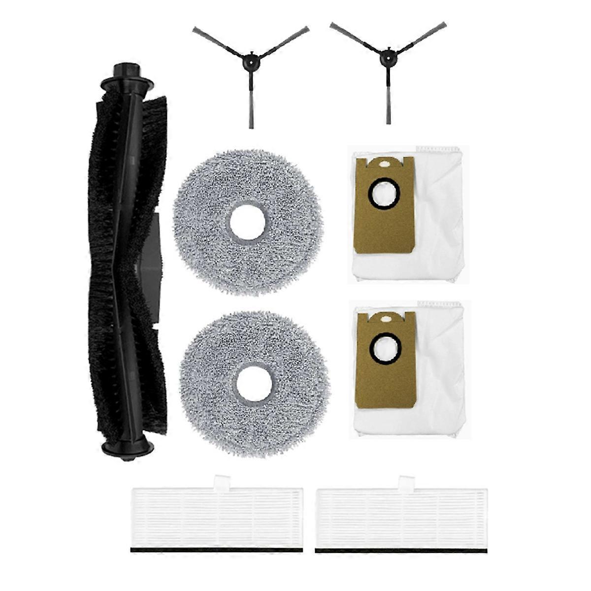 Set Mit 9 Zubehörteilen Für Den M9-kehrer: Hauptbürste, Filter Und Staubbeutel.