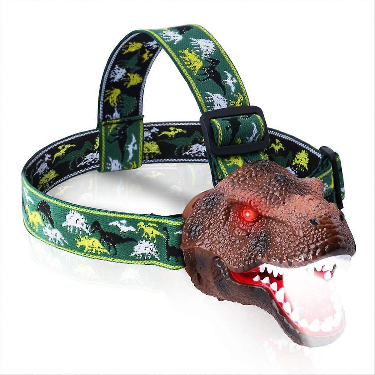 Dinosaurier-stirnlampe Für Kinder, Wiederaufladbare Led-taschenlampe
