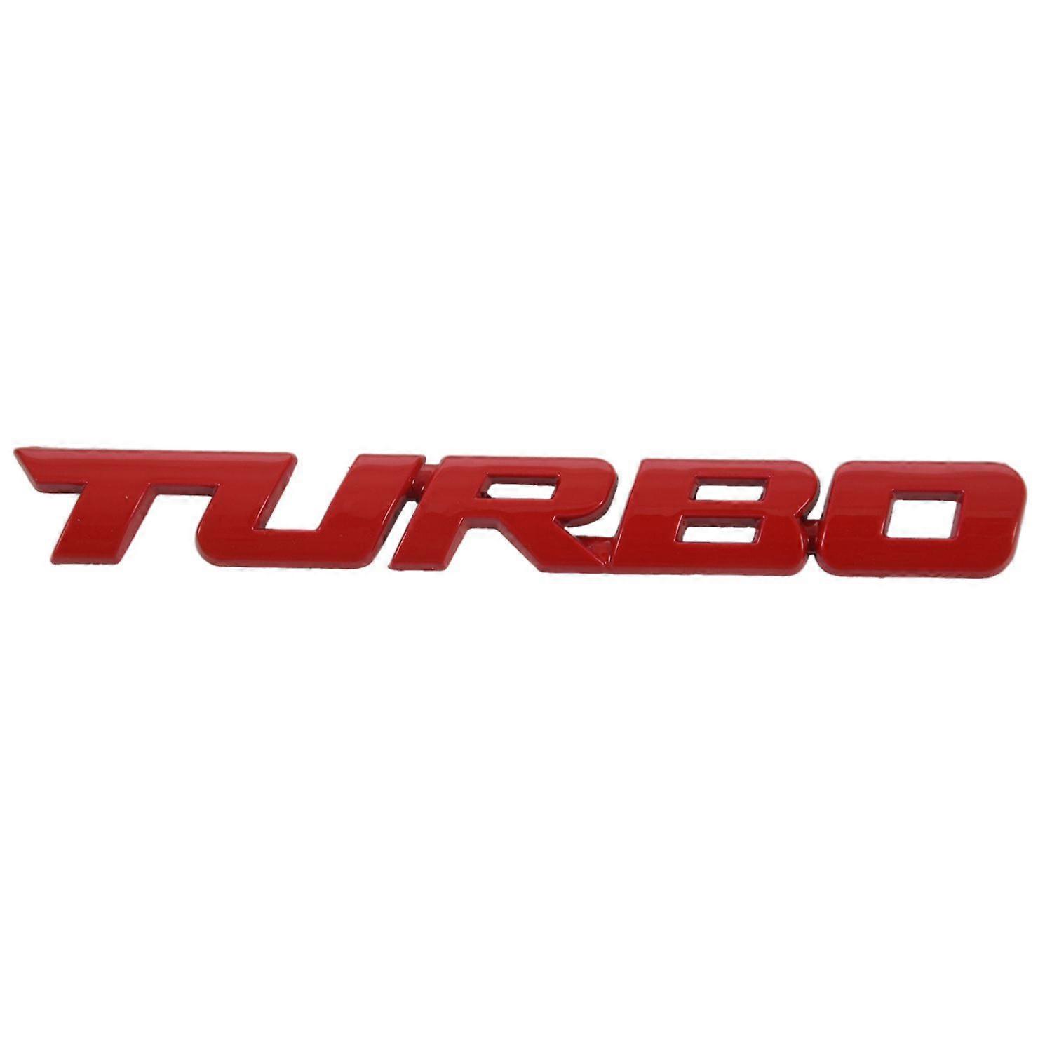 Universeller 3d-metallic-turbo-aufkleber Für Autos, Motorräder Und Andere Fahrzeuge, Rot.