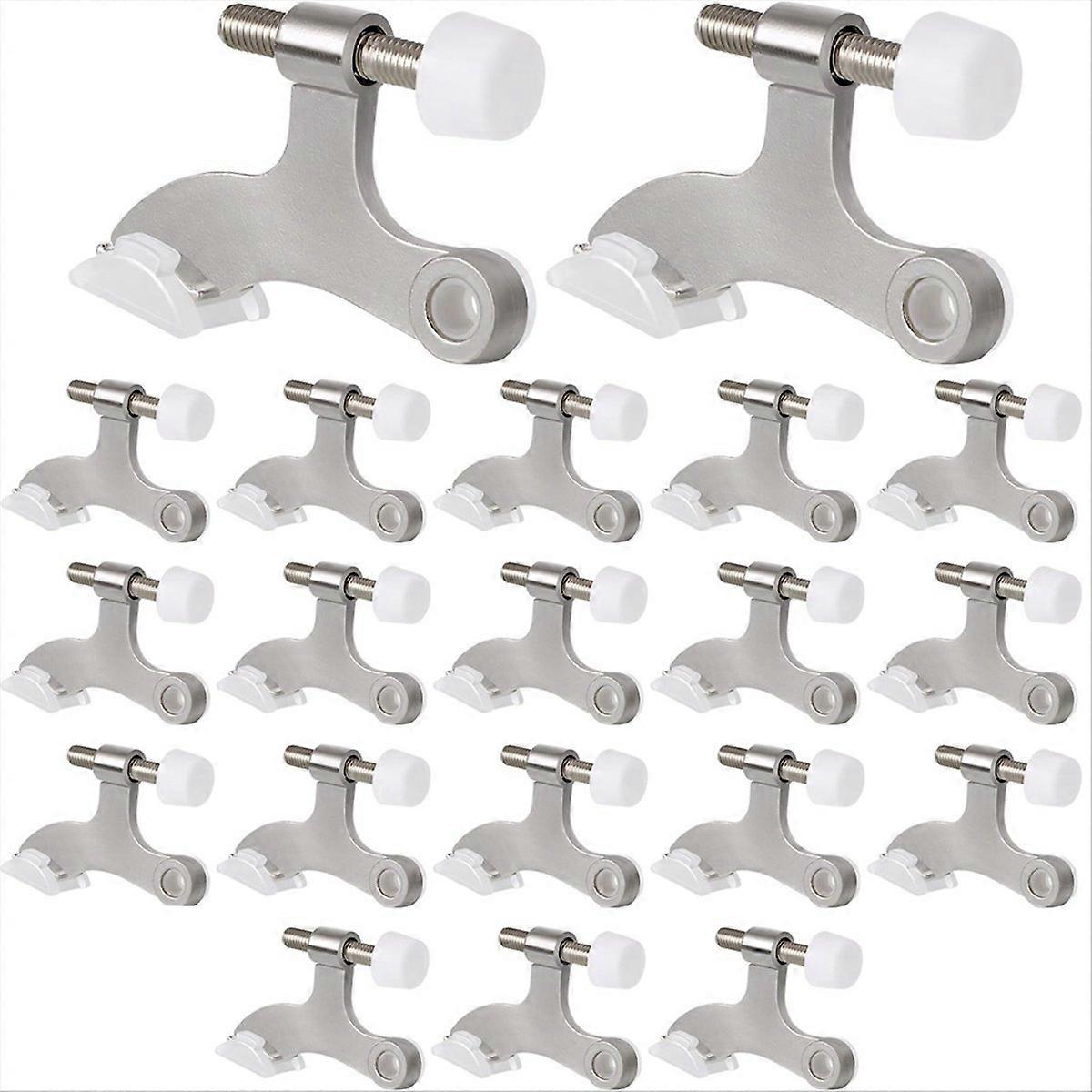 Set Mit 20 Verstellbaren Türstoppern Mit Scharnieren, Gebürstete Satin-oberfläche