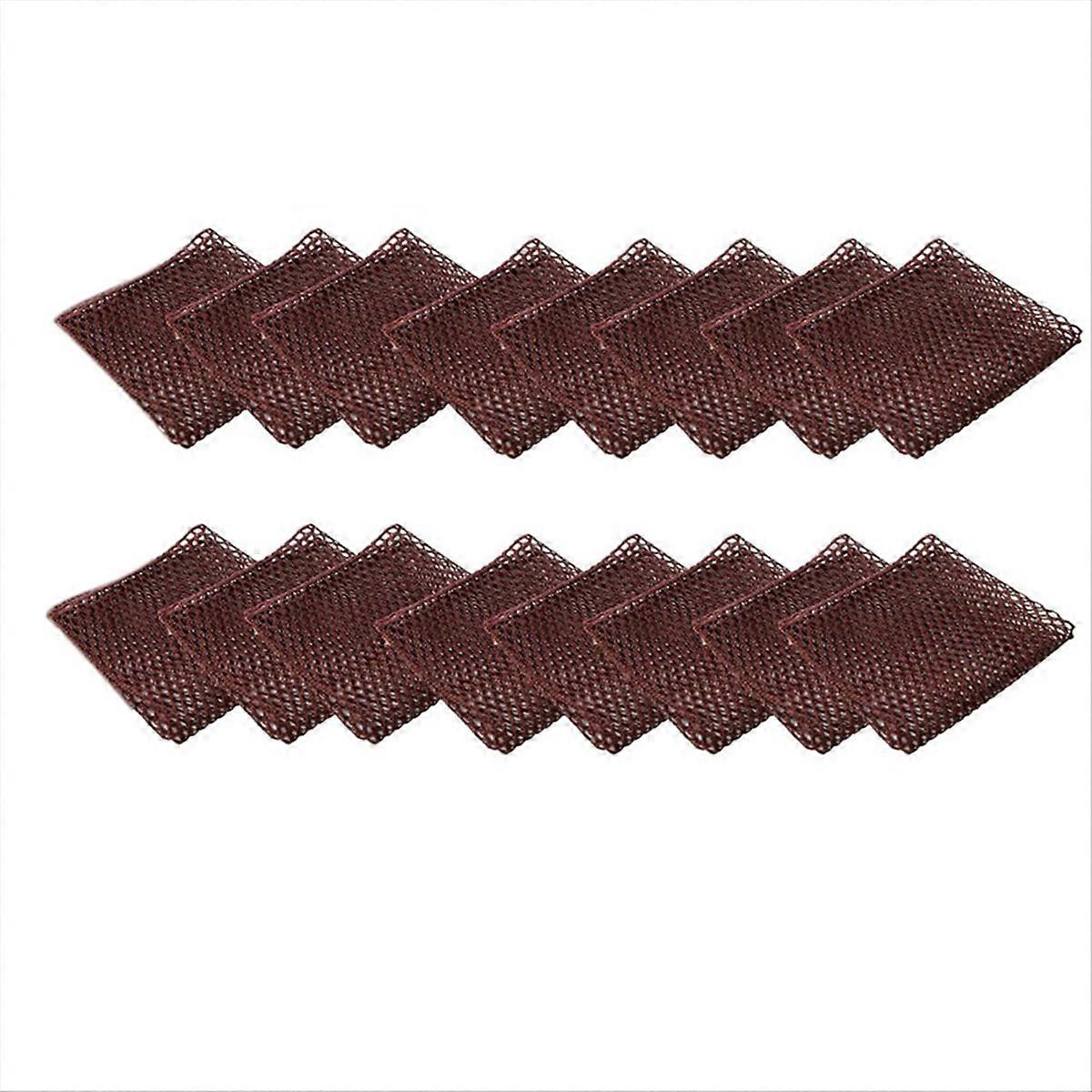 Set Mit 16 Mehrzweck-reinigungstüchern Aus 3d-netzgewebe, Braun