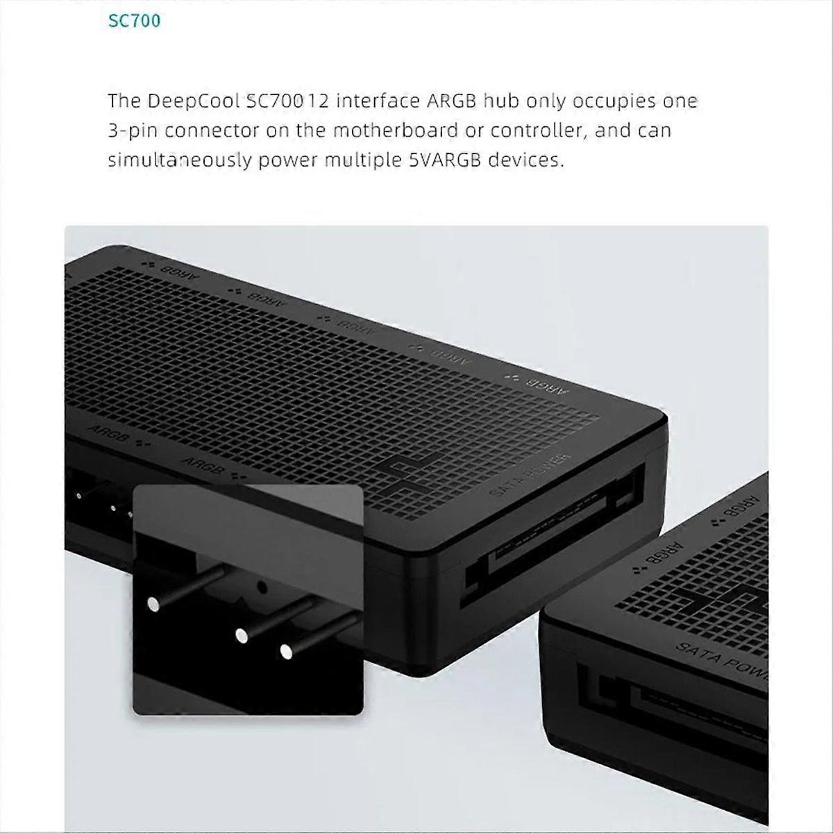 Sc700 A-rgb Lüfter-hub, 12 Anschlüsse, Für 5v 3-pin Sata-stromversorgung