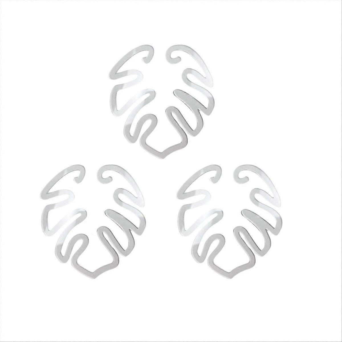 Blumenförmiger, Grüner Blatthalter Aus Bambus Und Schildkrötenpanzer (3er-set)