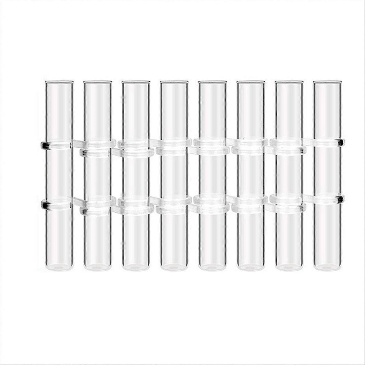Set Aus 8 Klappbaren Blumenvasen Und Durchsichtigen Glasreagenzgläsern Für Die Heimdekoration, S