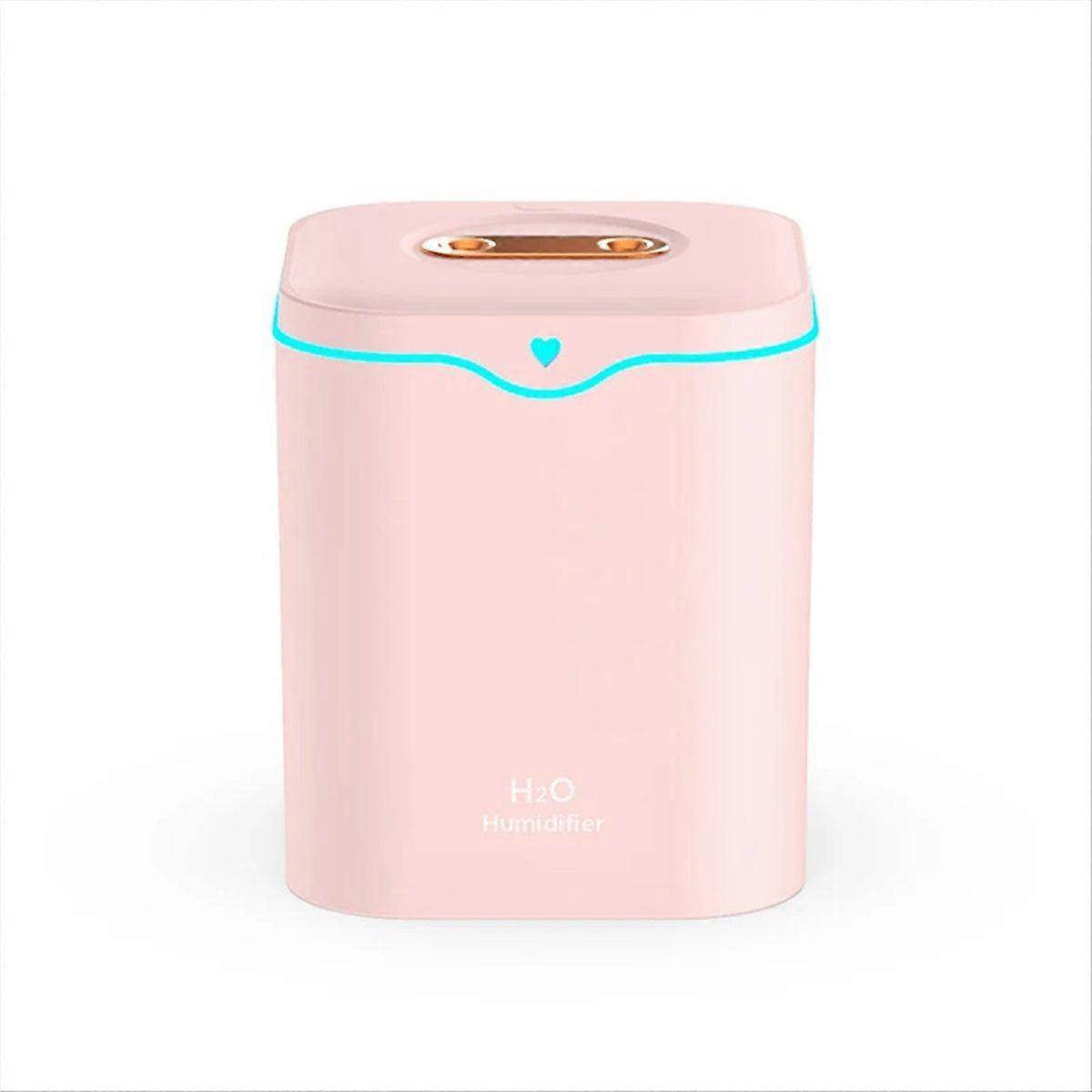 Luftbefeuchter Mit Zwei Anschlüssen, Großem Fassungsvermögen (2000 Ml), Usb-anschluss, Leise, Aromatherapie-diffusor, Kaltnebel-diffusor Für Zuhause, Rosa