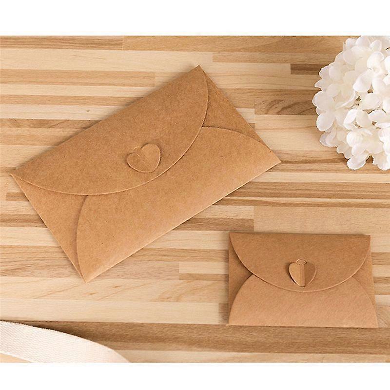 Packung Mit 100 Kleinen Braunen Kraftpapier-geschenkumschlägen, 17,5 X 11 Cm