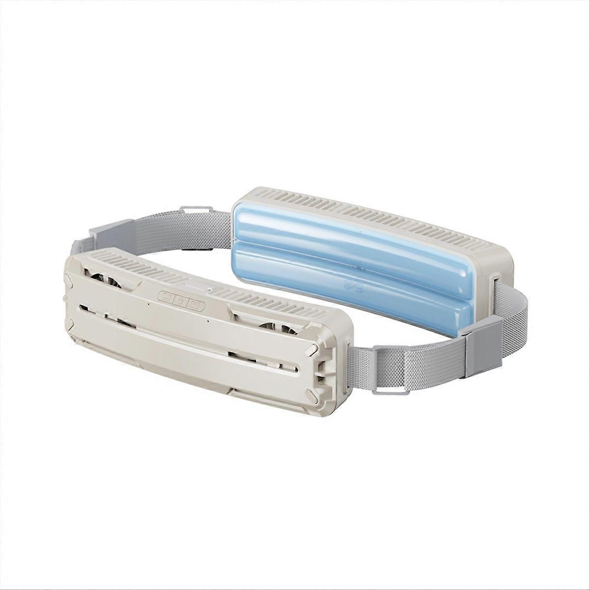 Wiederaufladbarer Usb-lüftergürtel Für Den Sommer, Ideal Zum Laufen, Für Landwirtschaftliche Arbeiten, Reisen, Sport Und Angeln (weiß).