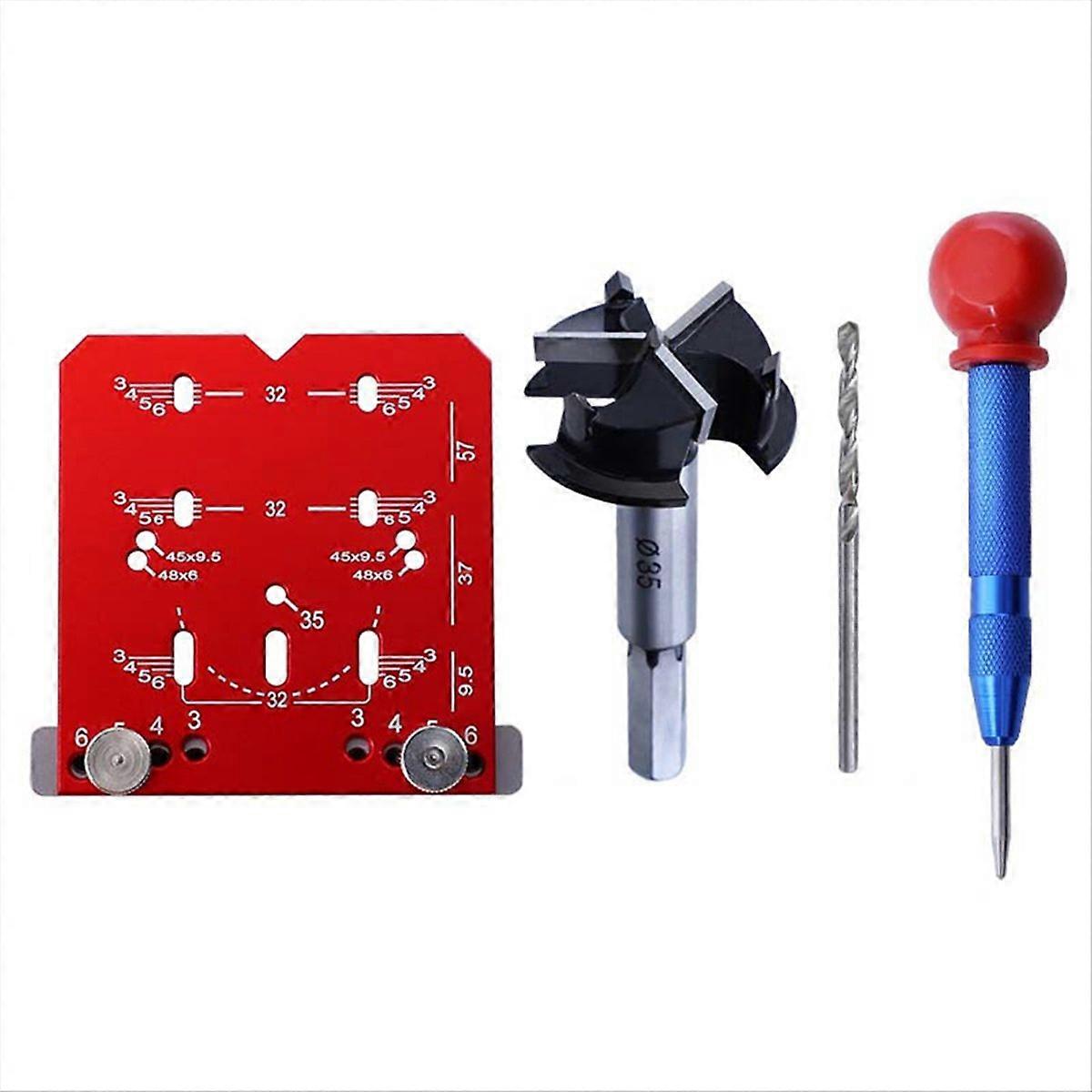 Schablone Für Möbelscharniere, Kompatibel Mit 45-mm- Und 48-mm-zweilochscharnieren (a)
