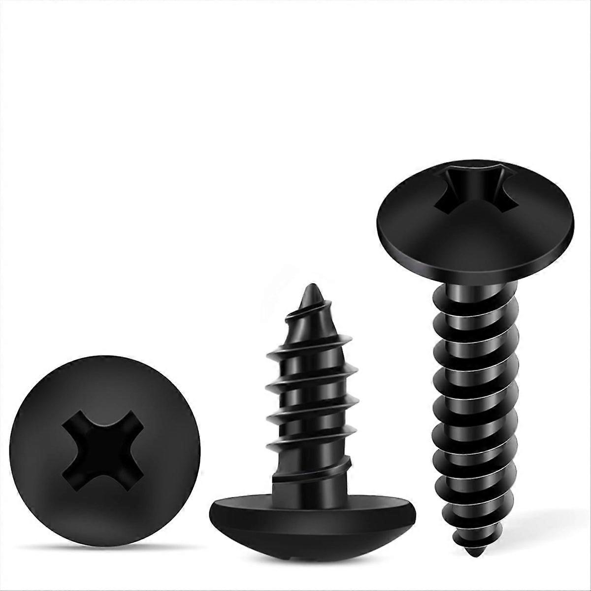 Phillips-holzschrauben Mit Linsenkopf, 6 X 1/2 Zoll, Schwarz Beschichtet, Vollgewinde