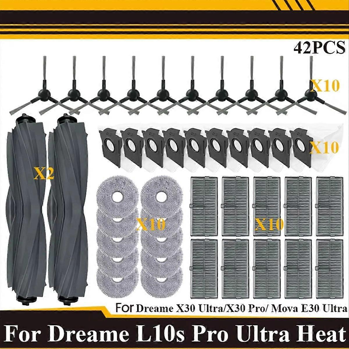 42-teiliges Zubehörset Für Den Staubsauger L10s Pro Ultra Heat Rll82ce/x30 Ultra/e30 Ultra: Haupt- Und Seitenbürste
