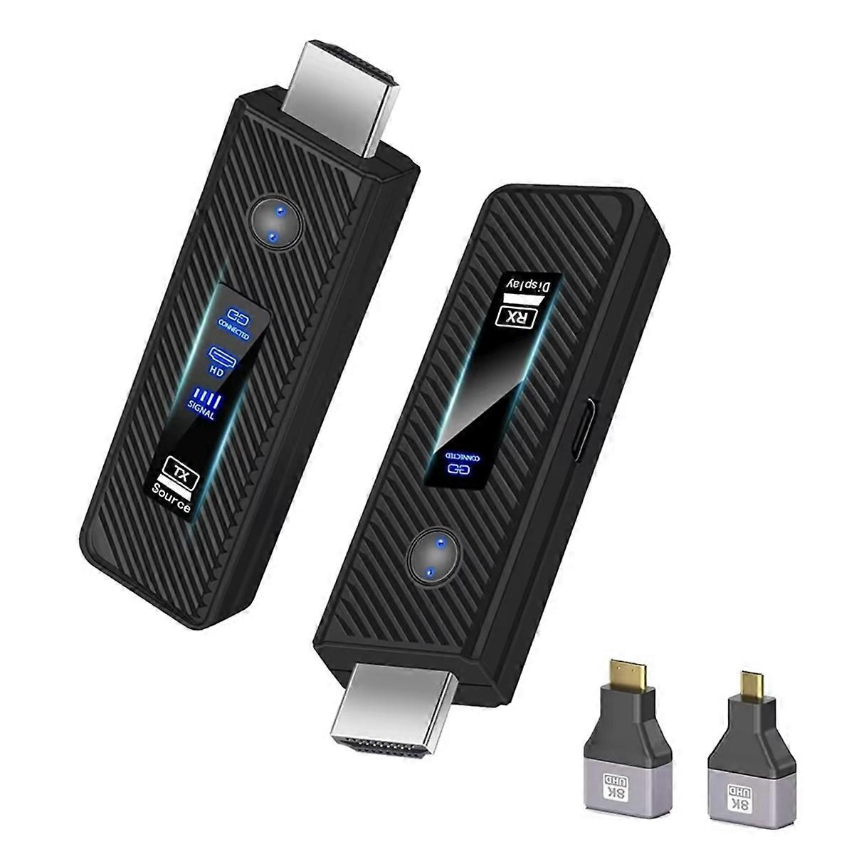 Drahtloser Sender Und Empfänger, Kompatibel Mit 1080p Hd Led-bildschirmen, 50 M Reichweitenverlängerung Für Pc-monitor, Projektor Und Fernseher (schwarz).