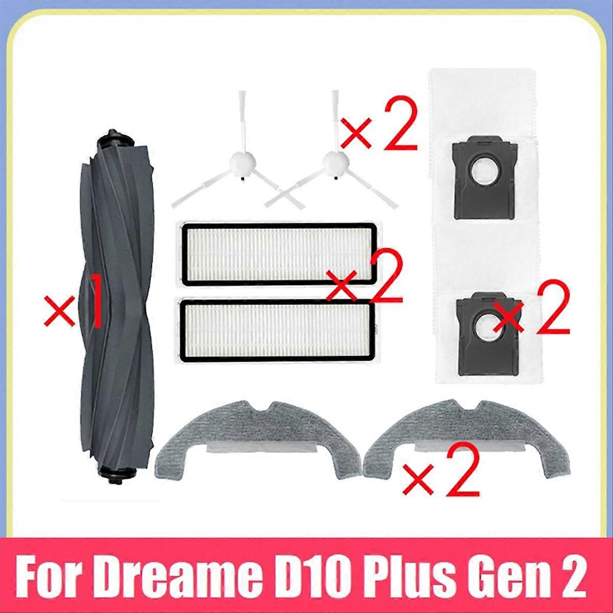 Gummibürste Für D10 Plus Gen 2 Rld32gd – Ersatzteile Und Zubehör: 2 Seitenbürsten, Hepa-filter, Reinigungstuch Und Staubbeutel