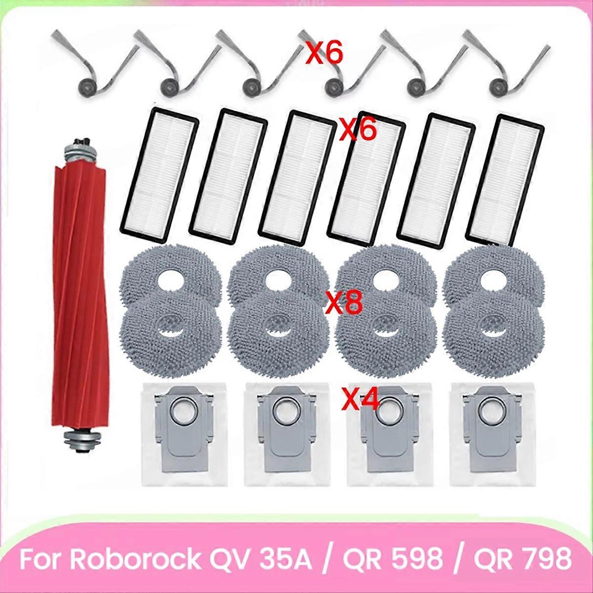 Zubehörset Für Staubsauger 35a / Qr 598 / Qr 798: Hauptwalze, Seitenbürste, Filter, Reinigungstuch Und Staubbeutel.