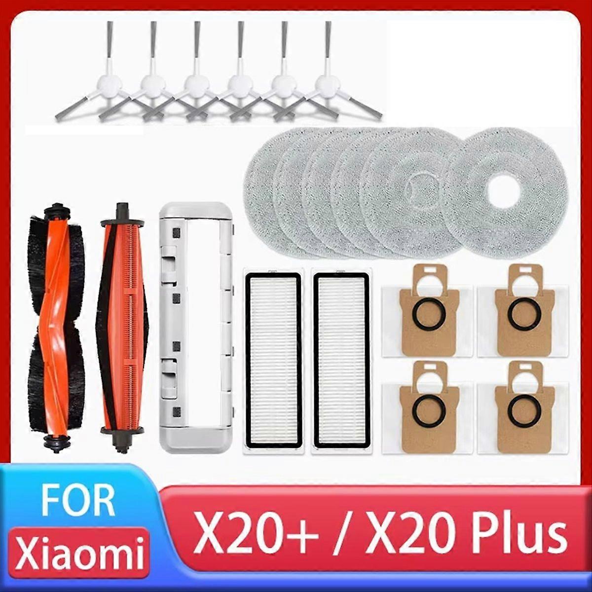 Zubehörset Für Den Saugroboter X20+ / X20 Plus: Hauptseitenbürste, Hepa-filter, Reinigungstuch, Staubbeutel, Ersatzteile