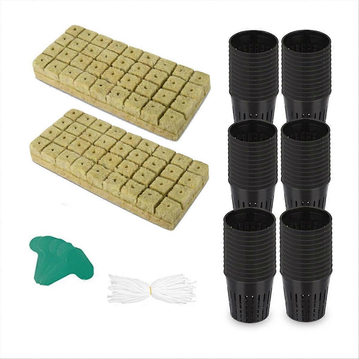 X 3 X 3,8 Cm (1,2 X 1,2 X 1,5 Zoll) Pflanzwatte: 72 Stecklinge Und 72 4,8 Cm (1,9 Zoll) Große Netztöpfe Für Hydroponischen Anbau