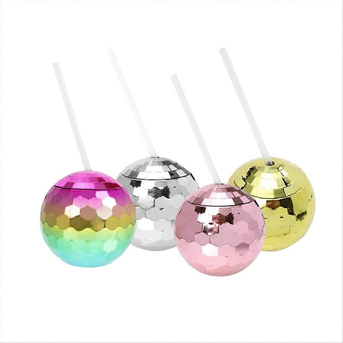 Set Mit 4 Glitzer-disco-cocktailbechern