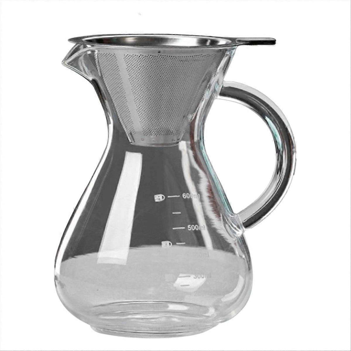 Glaskaffeemaschine Mit Hochtemperaturfilter, 600 Ml