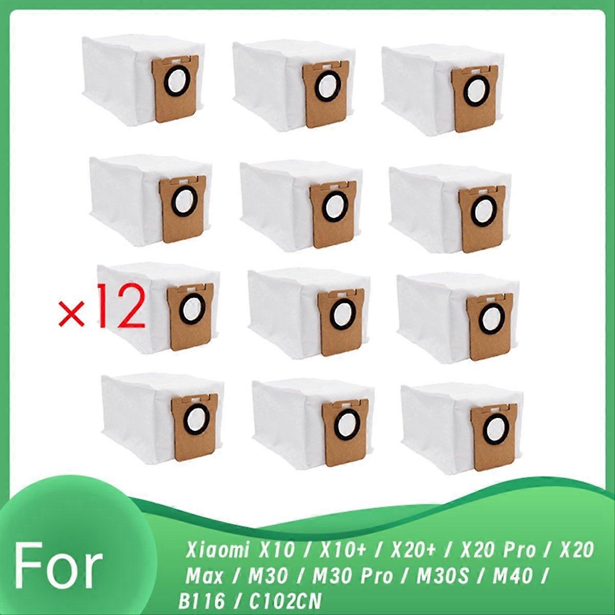 Packung Mit 12 Staubbeuteln Für Staubsauger Der Modelle X10 / X10+ / X20+ / X20 Pro / X20 Max / M30 / M30 Pro / M30s / M40 / B116 / C102cn