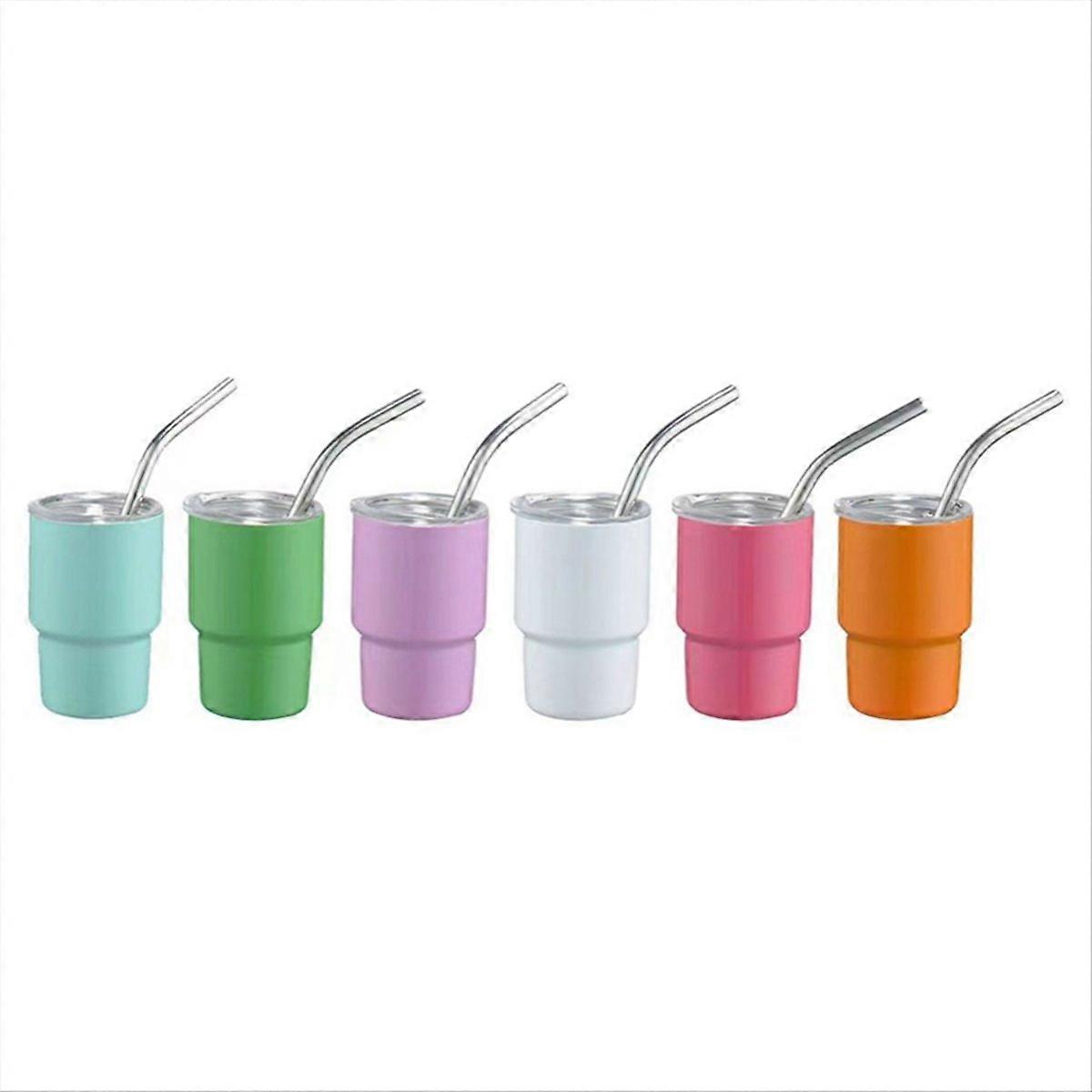 Mini-glasbecher Mit Strohhalm Und Deckel
