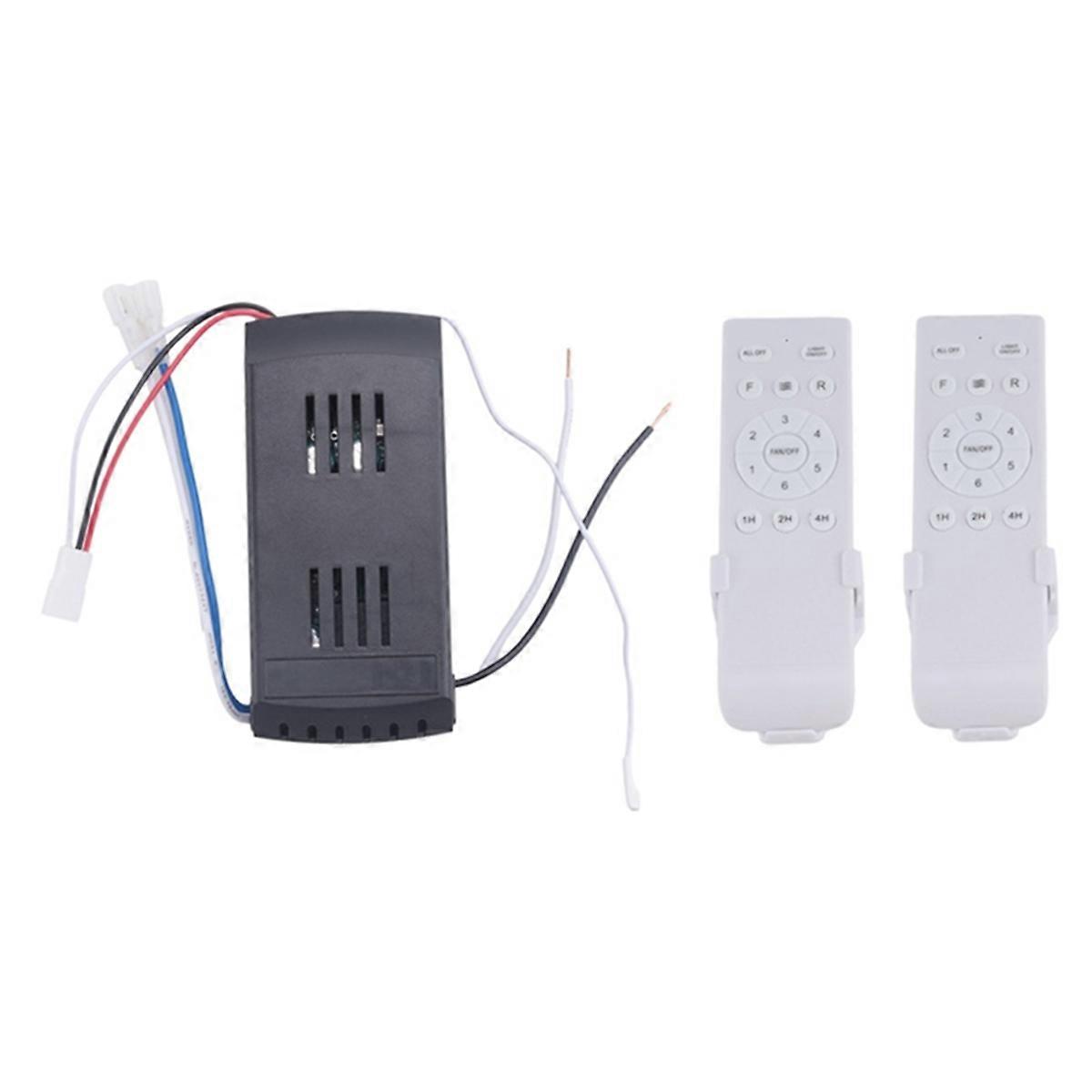 Universelles Fernbedienungsset Für 30-w-deckenventilatoren, 6 Geschwindigkeitsstufen, Mit Timerfunktion, Kompatibel Mit Dc-deckenventilatoren Und -leuchten.