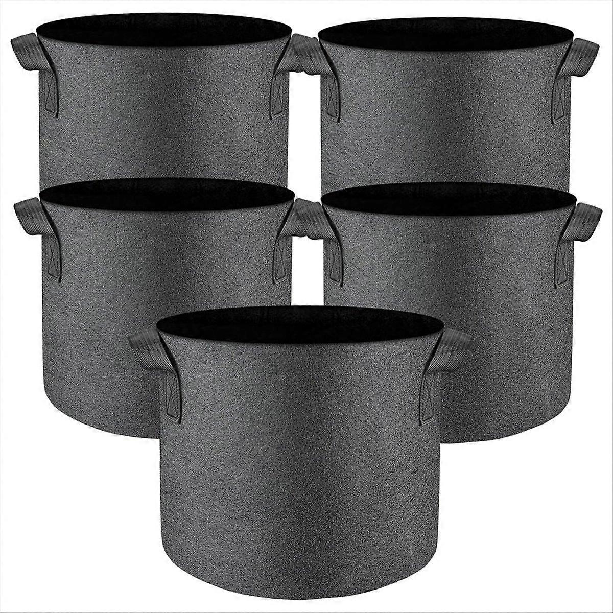 Set Mit 5 Mehrzweck-pflanzsäcken Aus Vliesstoff, Jeweils 5 Gallonen (ca. 19 Liter).