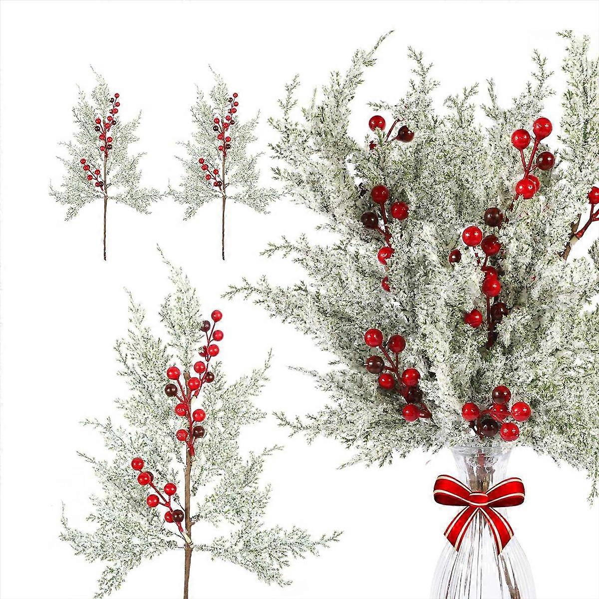 Kiefernzweige Mit Roten Weihnachtsbeeren
