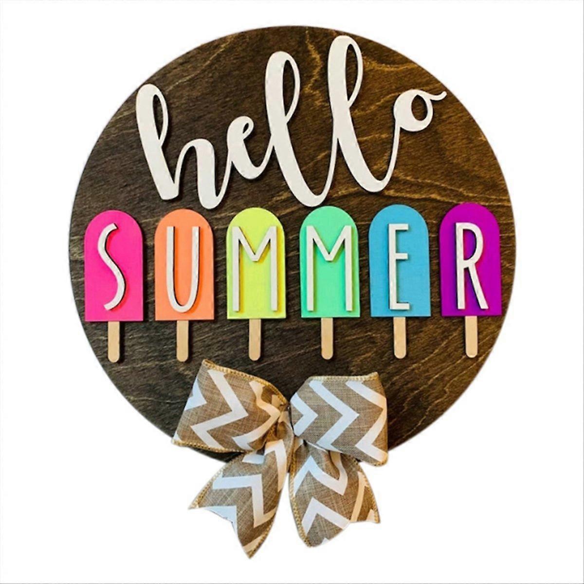 Rundes Sommerschild Im Landhausstil, Hängendes Willkommensschild Zur Innendekoration