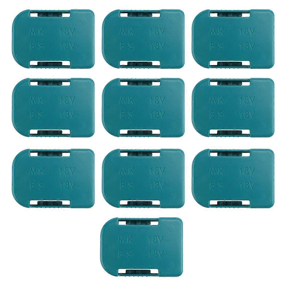 Packung Mit 10 Aufbewahrungshalterungen Für 18v-batterien (blau)