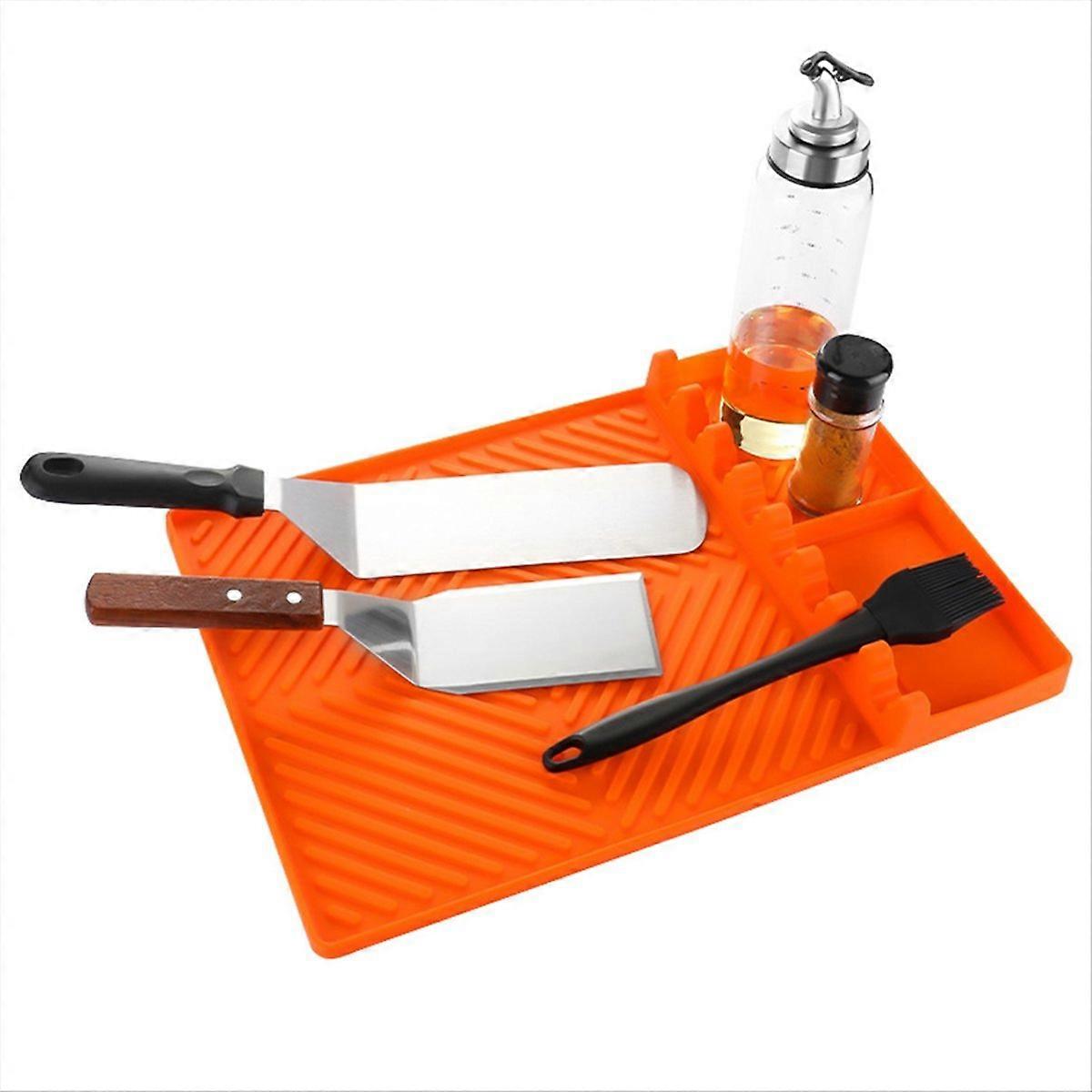 Grillzubehör: Kleine Orange Seitenschutzmatte