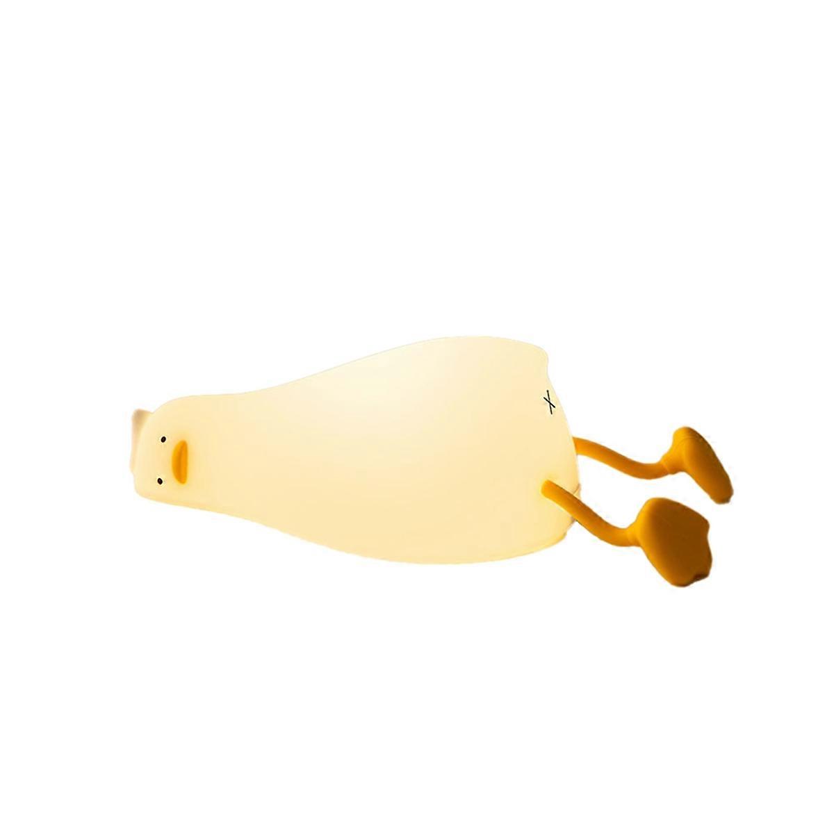 Flach Liegende Ente Als Nachtlicht, Sanfte Led-entenlampe, Niedliche Leuchtende Ente, Nachtlicht, Wiederaufladbare Touch-nachttischlampe