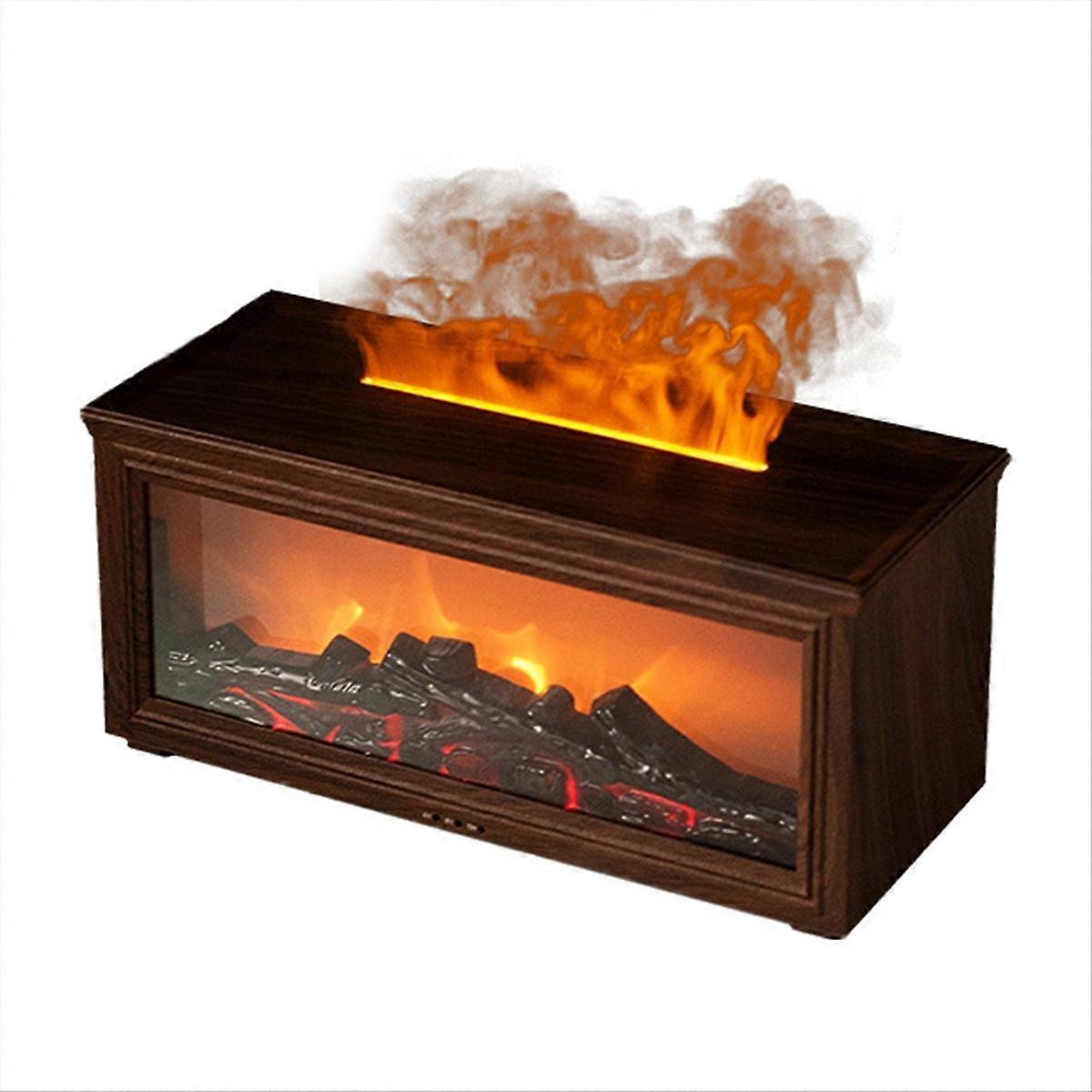 Aromatherapie-diffusor Mit Simuliertem Kaminfeuer Und Dynamischem Flammeneffekt. Farbenfroher Aromatherapie-diffusor Für Zuhause Und Büro.