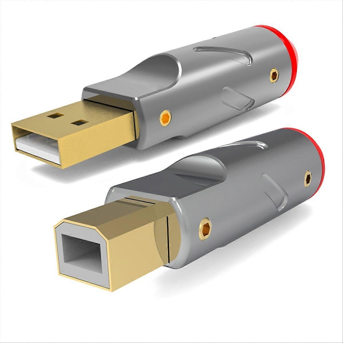 Diy 24-karat Vergoldetes Hifi-audio-usb-datenkabel, Typ A, Typ B, Usb-a-anschluss, Usb B, Usb 2.0, Klinkenstecker.