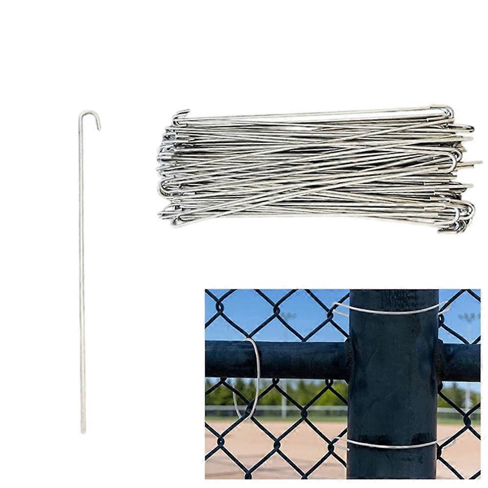 Packung Mit 100 Drahtgitterzaunclips, Hochbelastbare Befestigungsdrähte, Hakenclips Für 26,7 Cm (10,5 Zoll) Maschenzäune
